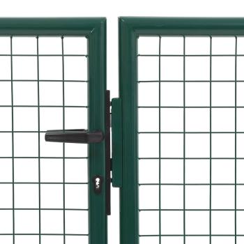 Gartentor Stahl 350 x 100 cm Grün