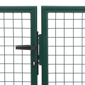 Gartentor Stahl 350 x 100 cm Grün