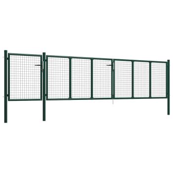Gartentor Stahl 500×75 cm Grün