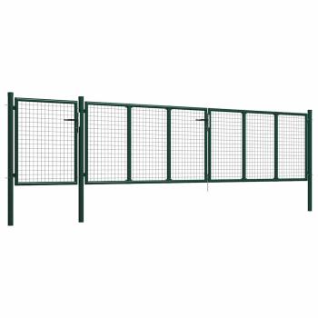 Gartentor Stahl 500×100 cm Grün