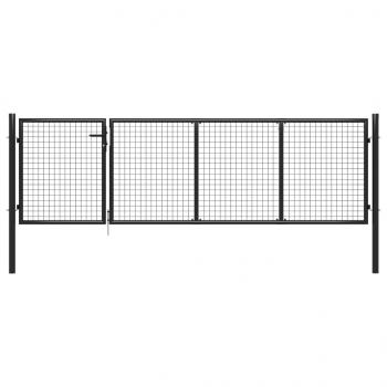 ARDEBO.de - Gartentor Stahl 350 x 100 cm Anthrazit
