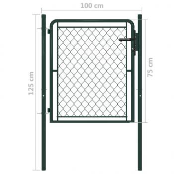Gartentor Stahl 100 x 75 cm Grün