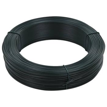 Zaun-Bindedraht 250 m 2,3/3,8 mm Stahl Schwarzgrün