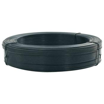 Zaun-Bindedraht 250 m 2,3/3,8 mm Stahl Schwarzgrün
