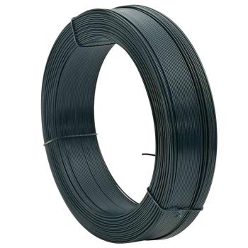 Zaun-Bindedraht 250 m 2,3/3,8 mm Stahl Schwarzgrün