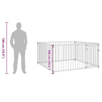 Outdoor-Hundezwinger 200×200×100 cm
