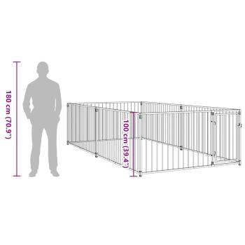 Outdoor-Hundezwinger 200×400×100 cm