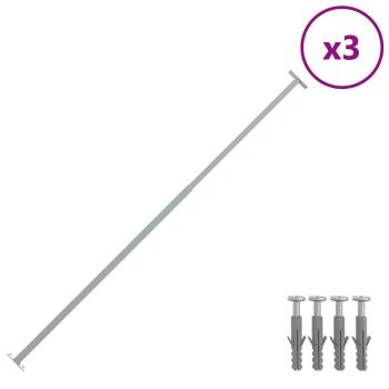 Einstellbare Fenster-Sicherheitsstangen 3 Stk. 710-1200 mm 