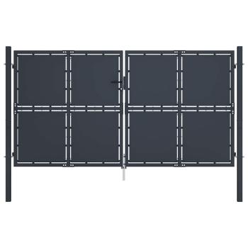 Gartentor Stahl 300 x 125 cm Anthrazit
