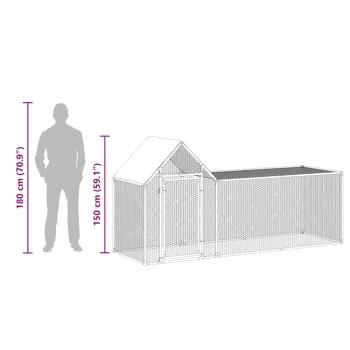 Hühnerstall 3x1x1,5 m Verzinkter Stahl
