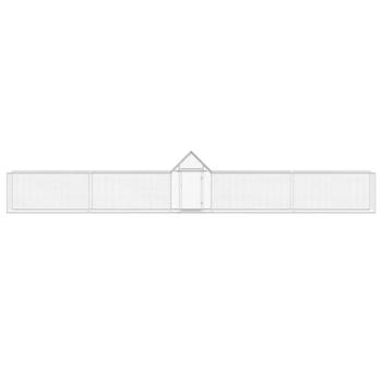 Hühnerstall 9x1x1,5 m Verzinkter Stahl