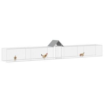 Hühnerstall 9x1x1,5 m Verzinkter Stahl