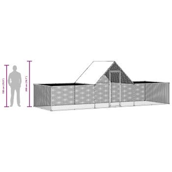 Hühnerstall 6x2x2 m Verzinkter Stahl