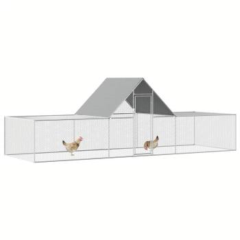 Hühnerstall 6x2x2 m Verzinkter Stahl