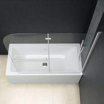 Faltbare Duschkabine 2 Paneele ESG 120 x 140 cm