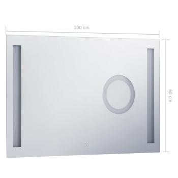 LED-Badspiegel mit Berührungssensor 100x60 cm