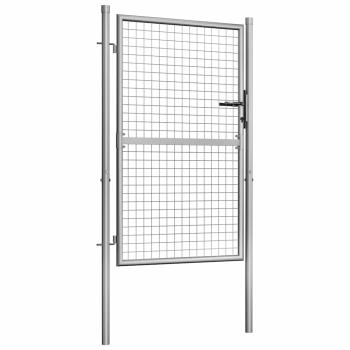 Gartentor Verzinkter Stahl 105x175 cm Silbern