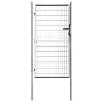 ARDEBO.de - Gartentor Verzinkter Stahl 105x200 cm Silbern
