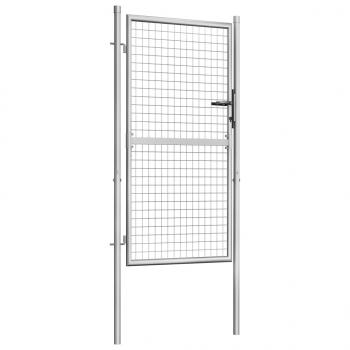 Gartentor Verzinkter Stahl 105x200 cm Silbern
