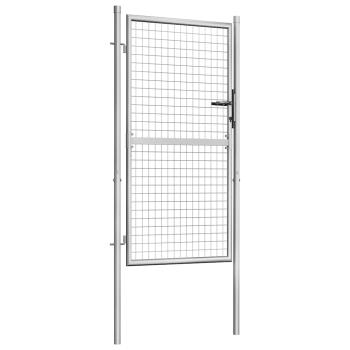 Gartentor Verzinkter Stahl 105x200 cm Silbern