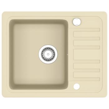Granitspüle Einzelbecken Beige