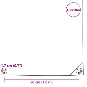 Abdeckplane 650 g/m² 1,5 x 10 m Grün