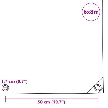 Abdeckplane 650 g/m² 6 x 8 m Grün