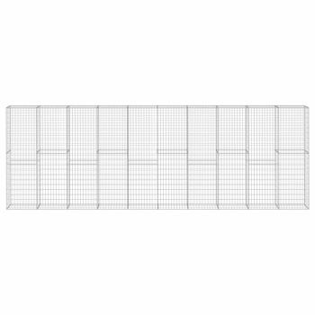 Gabionenwand mit Abdeckung Verzinkter Stahl 600×30×200 cm
