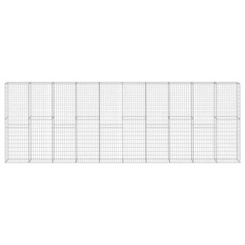Gabionenwand mit Abdeckung Verzinkter Stahl 600×30×200 cm