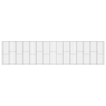Gabionenwand mit Abdeckung Verzinkter Stahl 900×50×200 cm