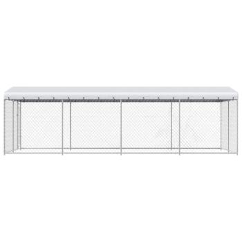 Outdoor-Hundezwinger mit Überdachung 7,6x3,8x2,3 m