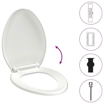 Toilettensitz mit Absenkautomatik und Quick-Release-Design Weiß