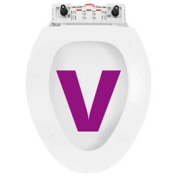 Toilettensitz mit Absenkautomatik und Quick-Release-Design Weiß