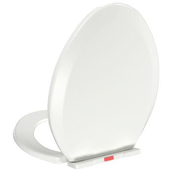 Toilettensitz mit Absenkautomatik und Quick-Release-Design Weiß