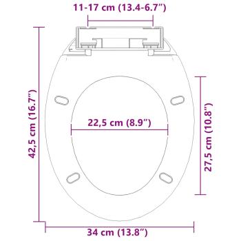 Toilettensitz mit Absenkautomatik und Quick-Release Schwarz
