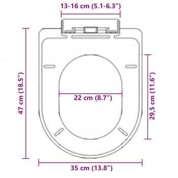 Toilettensitz mit Absenkautomatik und Quick-Release Schwarz