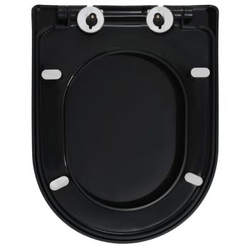 Toilettensitz mit Absenkautomatik und Quick-Release Schwarz