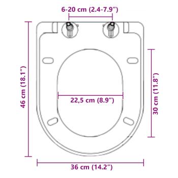 Toilettensitz mit Absenkautomatik und Quick-Release Schwarz