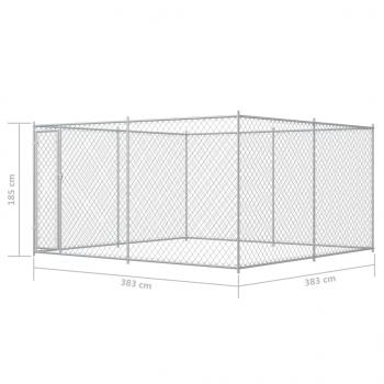 Outdoor-Hundezwinger 383x383x185 cm 