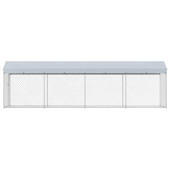 Outdoor-Hundezwinger mit Überdachung 760x190x225 cm
