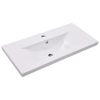 Einbauwaschbecken 81x39,5x18,5 cm Keramik Weiß   