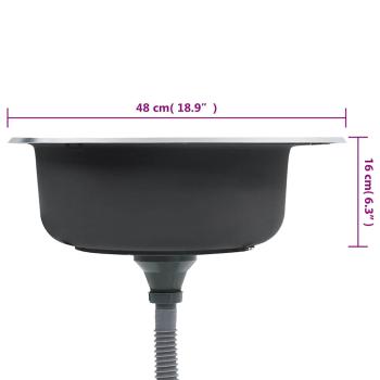 Einbauspüle mit Sieb und Siphon Edelstahl