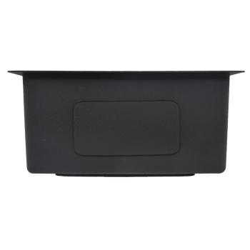 Handgefertigte Küchenspüle Schwarz Edelstahl