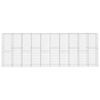 Gabionenwand mit Abdeckung Verzinkter Stahl 600 x 50 x 200 cm