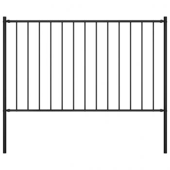 ARDEBO.de - Zaunfeld mit Pfosten Pulverbeschichteter Stahl 1,7 x 1,25 m