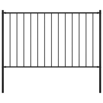 Zaunfeld mit Pfosten Pulverbeschichteter Stahl 1,7 x 1,25 m