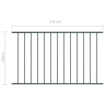 Zaunfeld Pulverbeschichteter Stahl 1,7x1m Anthrazit