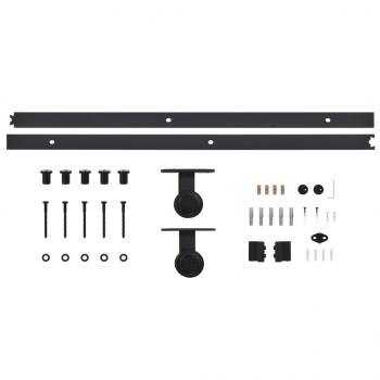 Schiebetürbeschlag-Set SKIEN 183 cm Stahl Schwarz