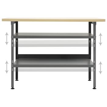 Werkbank Grau 120×60×85 cm Stahl 