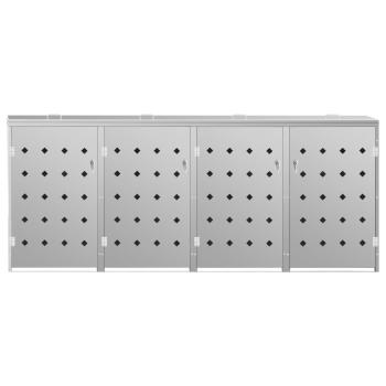 Mülltonnenbox für 4 Tonnen 240 L Edelstahl